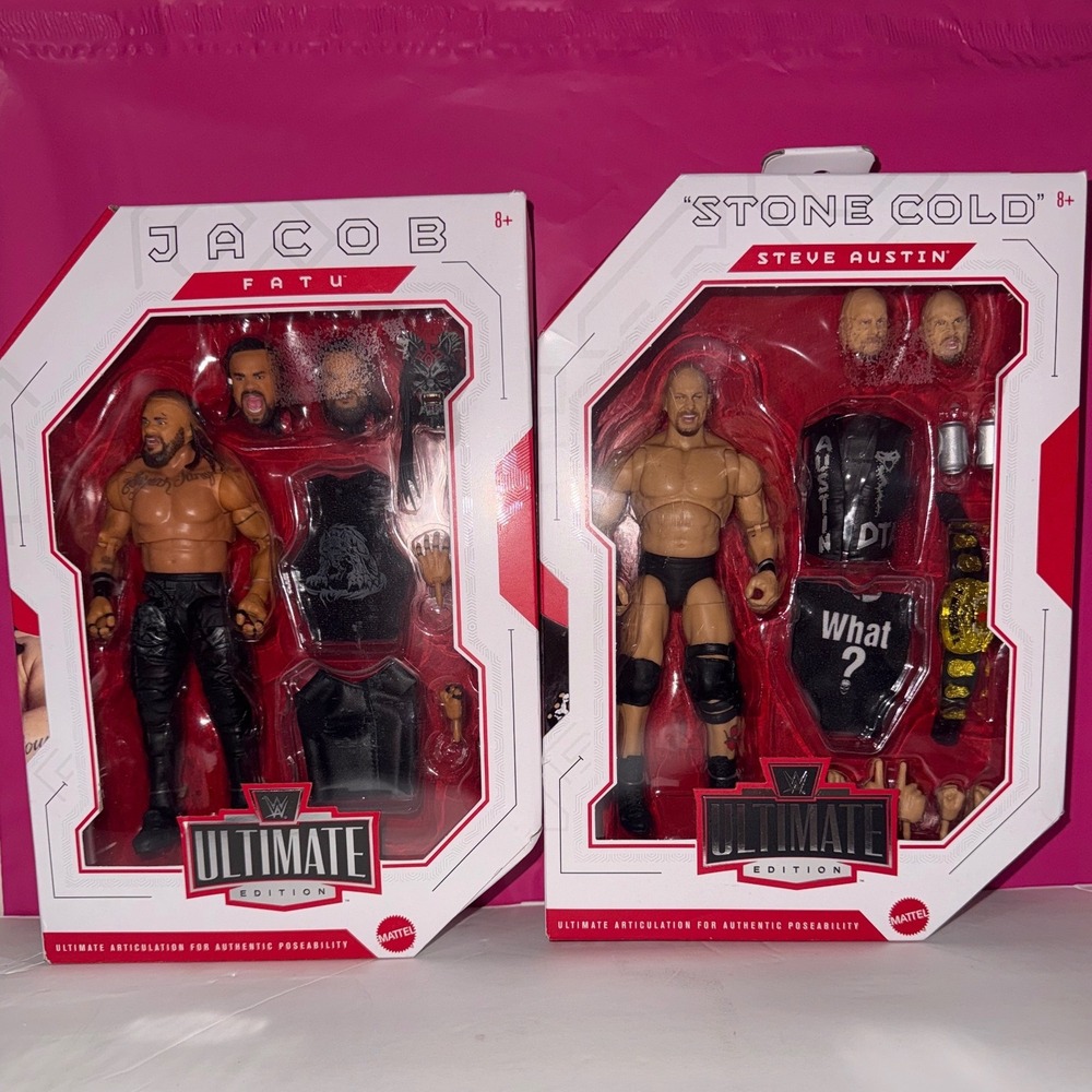 Jacob Fatu & Stone Cold WWE Mattel Ultimate Edition Wrestling Figure